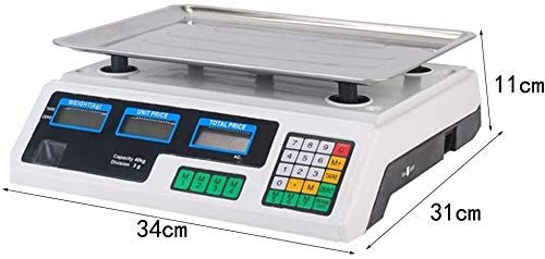 Báscula electrónica 40KG para comercio y hogar miniatura 2