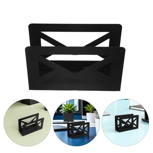 SHOWERORO Black Iron Desk Mail Sorter with Compartments, Versatile Compatibility for Efficient Storage and Quick Categorization, Space Saving Desktop Organizer for Home and Office Use, - Image 9
