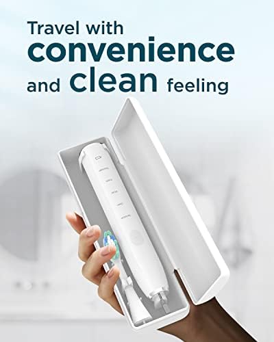 Electric toothbrush in travel case