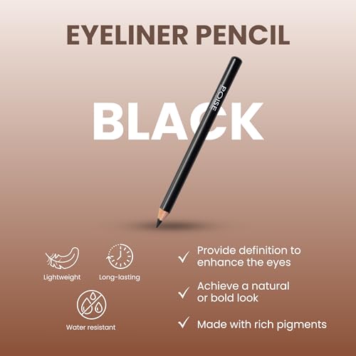 Lápiz delineador de ojos negro POISE Makeup miniatura 3