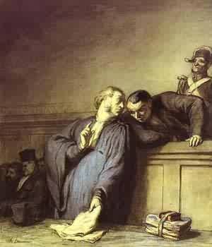 Peinture à l'huile Daumier A Criminal Case reproduction sur toile haute qualité