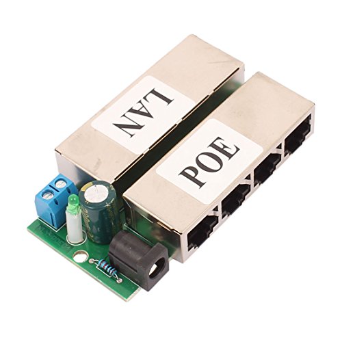 Aexit Módulo Inyector 4 Puertos LAN POE Power Over Ethernet para Adaptadores de Red Cámara IP miniatura 1