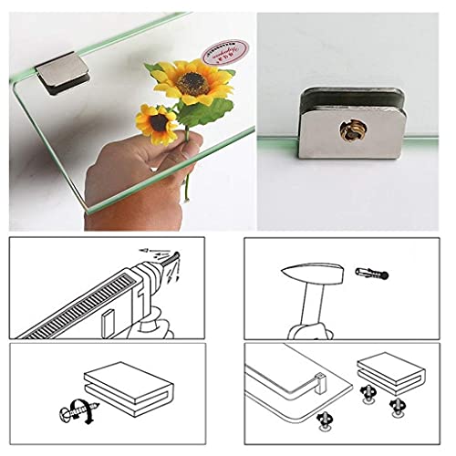 Support de bain en verre trempé pour optimiser le rangement mural des petits espaces - 4