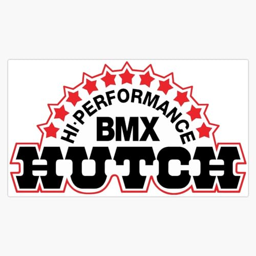 Hutch Hi Performance BMX Red Black Window Water Bottle Bumper Sticker Decal 5'