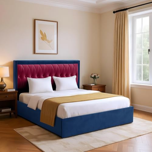 Image of Wakefit Asterion Queen Size Storage Upholstered Bed