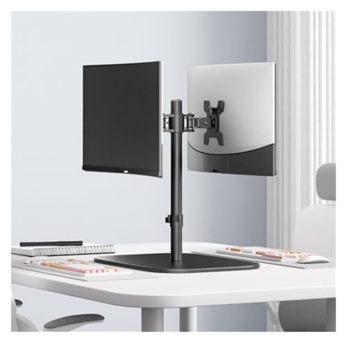 Support double écran dos à dos pour optimiser un bureau partagé moderne