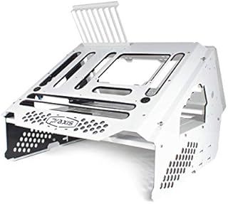 PrimoChill's Praxis Wetbench Powdercoated Steel Modular Open Air Computer Test Bench for Watercooling or Air Cooled Components - White w/Black Accents