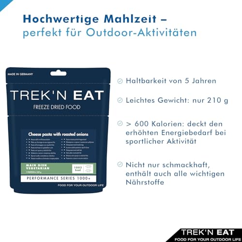 TREK'N EAT Käsenudeln mit Röstzwiebeln PS1000+ – Kalorienreiche Outdoor-Mahlzeit für Expeditionen, Trekking & Notfallvorsorge – Bild 5