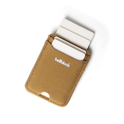 Image of Bellblock Canvas Card Holder for Men /Women | Slim Handcrafted Mens Card Wallet | Upto 5 Cards & Folded Cash | Cotton Canvas | Mustard (Pack of 1)