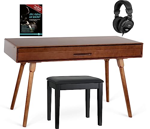 Classic Cantabile DP-730 WN Piano noyer set – numérique 88 touches clavier pondérée action de marteau – Table avec piano électrique intégré – Banc, Casque et pédalier inclus – USB MIDI et prise casque - Les Beatles, Paul McCartney, John Lennon, RIngo Starr, George Harrison Classic Cantabile DP-730 WN Piano noyer set - numérique 88 touches clavier pondérée action de marteau - Table avec piano électrique intégré - Banc, Casque et pédalier inclus - USB MIDI et prise casque