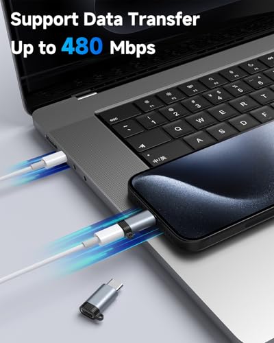 LERTOSEN Lightning to USB C Adapter 4 Pack, Fast Charging & Data Sync for iPhone 15/16/17 Pro/Pro Max, Charger Adapter Accessory (Not for Audio/OTG)