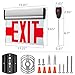 Elephant Depot Red Led Edge-Lit Exit Sign, Aluminum Housing Double-Sided Mirrored Rotating Acrylic Plate, UL Damp Location Listed, Hardwired Emergency Exit Signs For Business, Top/Side/Wall Mount(Canopy Included)