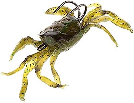 Fyearfly 10 Pièces Leurre De Crabe Artificiel En Plastique Souple Leurre De Crabe Simulation 3D Appât De Pêche En Eau Douce(Brun