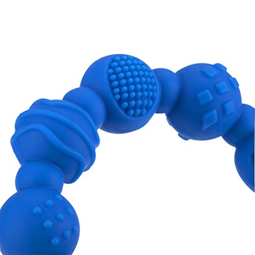 Image of Nuby 100% Silicone Teether Ring, 3 Months + Colors May Vary