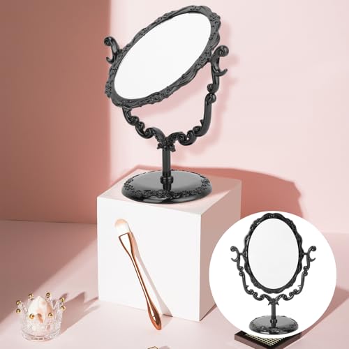 Espejo Vintage Giratorio para Maquillaje con Marco Negro miniatura 3