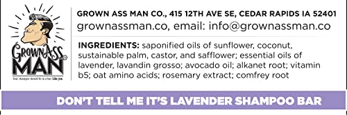 Solid-Shampoo-Bar-Rich-Lather-3-in-1-Hair-Beard-Body-Wash-Plastic-Free-Eco-Friendly-Natural-Organic-for-All-Hair-Types-4oz-Bar-Dont-Tell-Me-Its-Lavender-Single