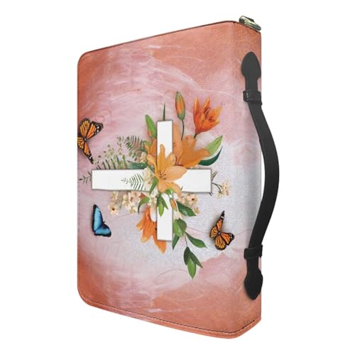 Premium PU Leather Bible Cover for Women, Extra Large Tote with Top Handles, Multi-Compartment Church Bag3