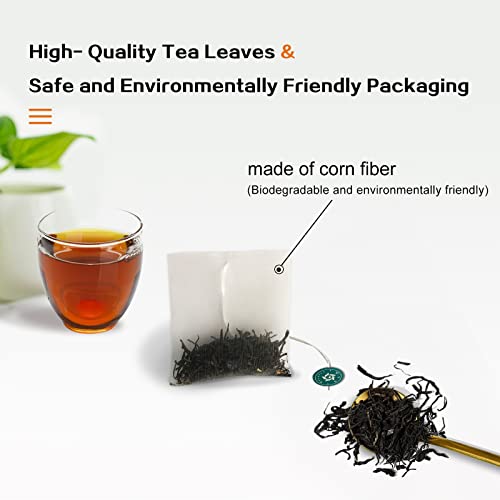Riantea Organic Cold & Hot Brew Black Tea Bags 36 Count, Sugar Free Low Caffeine Ice Black Tea, Non-Gmo Natural Premium Tea Leaf, 2.5 Oz (72G) #TOP2