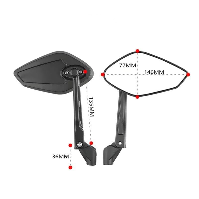 Espejo retrovisor motocicleta que elimina vibraciones en Ducati 950 6