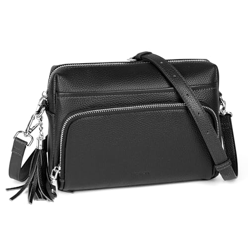 befen Genuine Leather Crossbody Purses for Women Small Crossbody Bags Purse with Built in RFID Blocking Wallet
