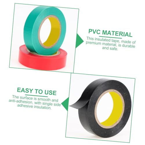 Ruban isolant électrique haute adhérence PVC de qualité industrielle résistant chaleur 10 pièces