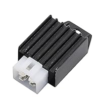 WOOSTAR 12V 4 Pin Spannungsregler Gleichrichter Ersatz für 4 Takt 50ccm 70ccm 90ccm 110ccm 125ccm 4 Wheeler Moped ATV Roller Go Kart Quad Dune Buggy