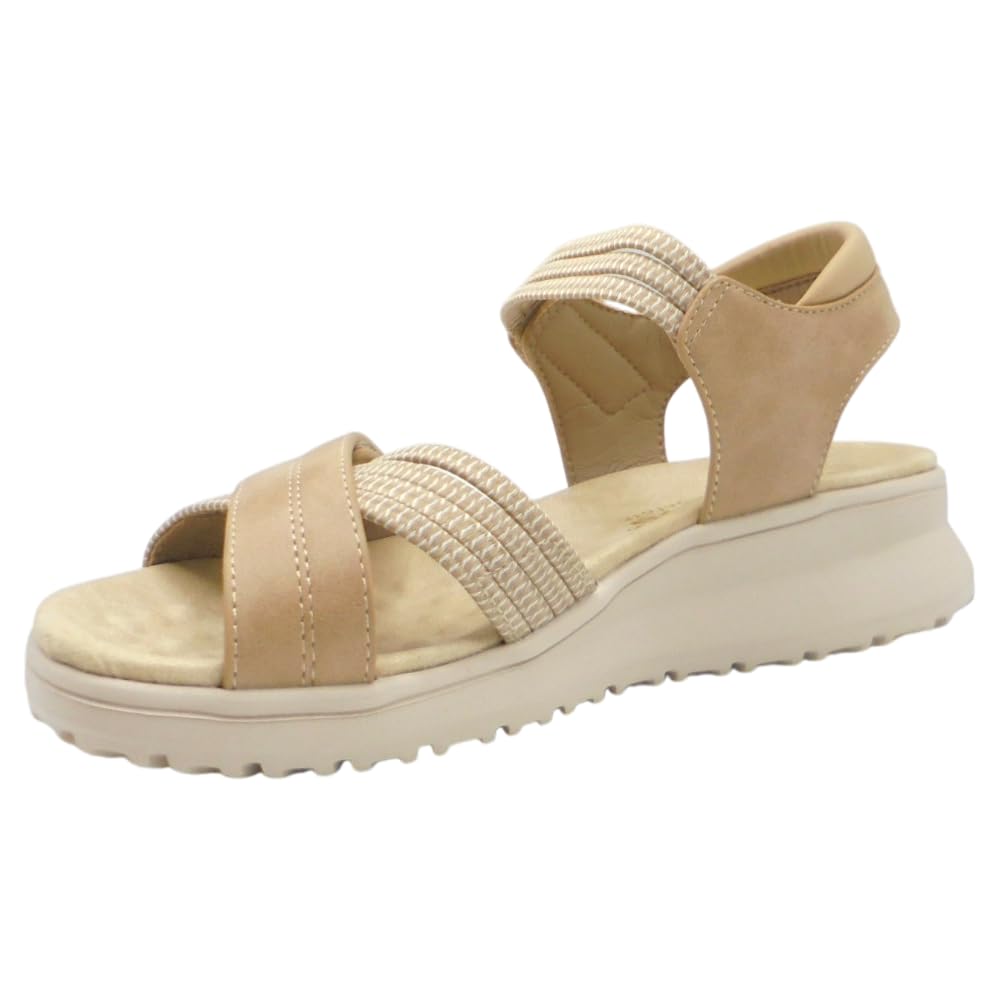 Amarpies - ABZ30159 Sandalias de Cuña Mujer, Horma Amplia, Ligeras y Cómodas con Suela PU – Uso Diario y Máximo Confort para: Mujer