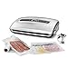 FoodSaver FFS016X macchina sottovuoto per alimenti secchi/umidi, vano portarotolo, taglierina integrata, aspirazione + sigillatura automatica, tubo adattatore contenitori, accessori inclusi, argento