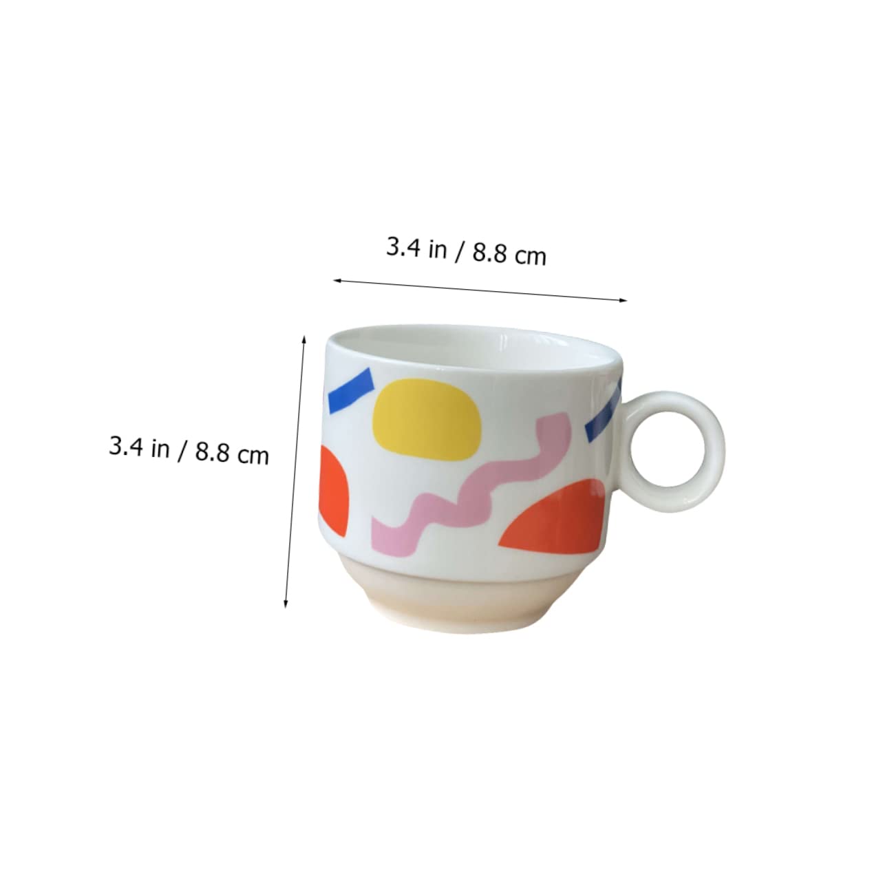 LIFKOME 1 Juego taza apilable taza de cerámica para beber taza de leche Tazas de cafe tazas de espresso taza de cerámica apilable taza de café de cerámica apilable Vidrio taza de porcelana