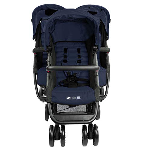 The Trio+ (Zoe XL3) - Best Triple Stroller - Everyday Triplet Stroller with Umbrella - Tandem Capable - UPF 50+