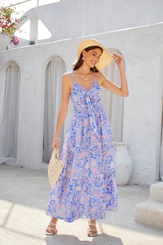 Image of GRACE KARIN Womens Summer Floral Maxi Dresses 2026 Long Flowy Boho Dress Beach Vacation Sundresses Casual Clothes with Pocket