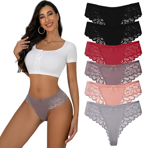 Hialegion Damen Slip Mehrpack Spitze Unterhosen Nahtlos Hipster Höschen Damen pitzenbesatz Sexy Unterwäsche Große Größen 6 Stück 4XL Hialegion Damen Slip Mehrpack Spitze Unterhosen Nahtlos Hipster Höschen Damen pitzenbesatz Sexy Unterwäsche Große Größen 6 Stück 4XL