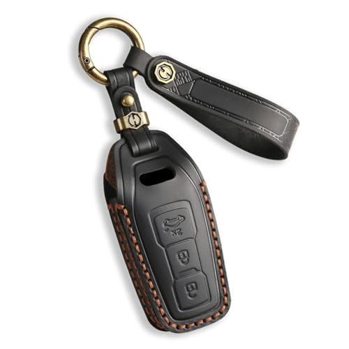 Funda de llave para coche Audi Q6 y A3 con acabado premium y llavero metálico robusto