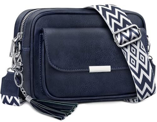 NEWIROVE Sac Bandoulière Femme, Sac à Main Femme Bandoulière En Cuir Pu Pochette Sac A Main Femme Avec Large Sangle Réglable et Amovible Pour Le Shopping, Travail et...