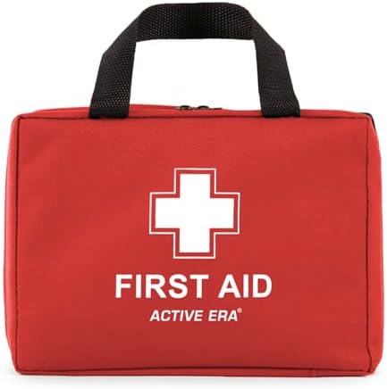 Active Era Kit de Primeros Auxilios Premium 180 Piezas - Incluye lavado ocular, 2 compresas frías (hielo) y manta de emergencia para coche, hogar, ofi...