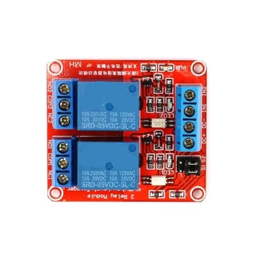 Module relais 5V 2 canaux rouge pour vos projets électroniques