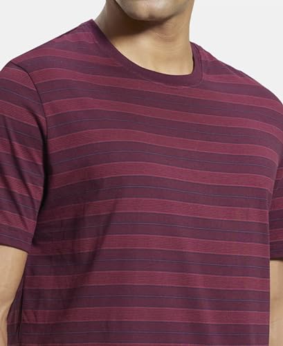 Image of Jockey 2717 Men's Super Combed Cotton Rich Striped Round Neck Half Sleeve Regular Fit T-Shirt