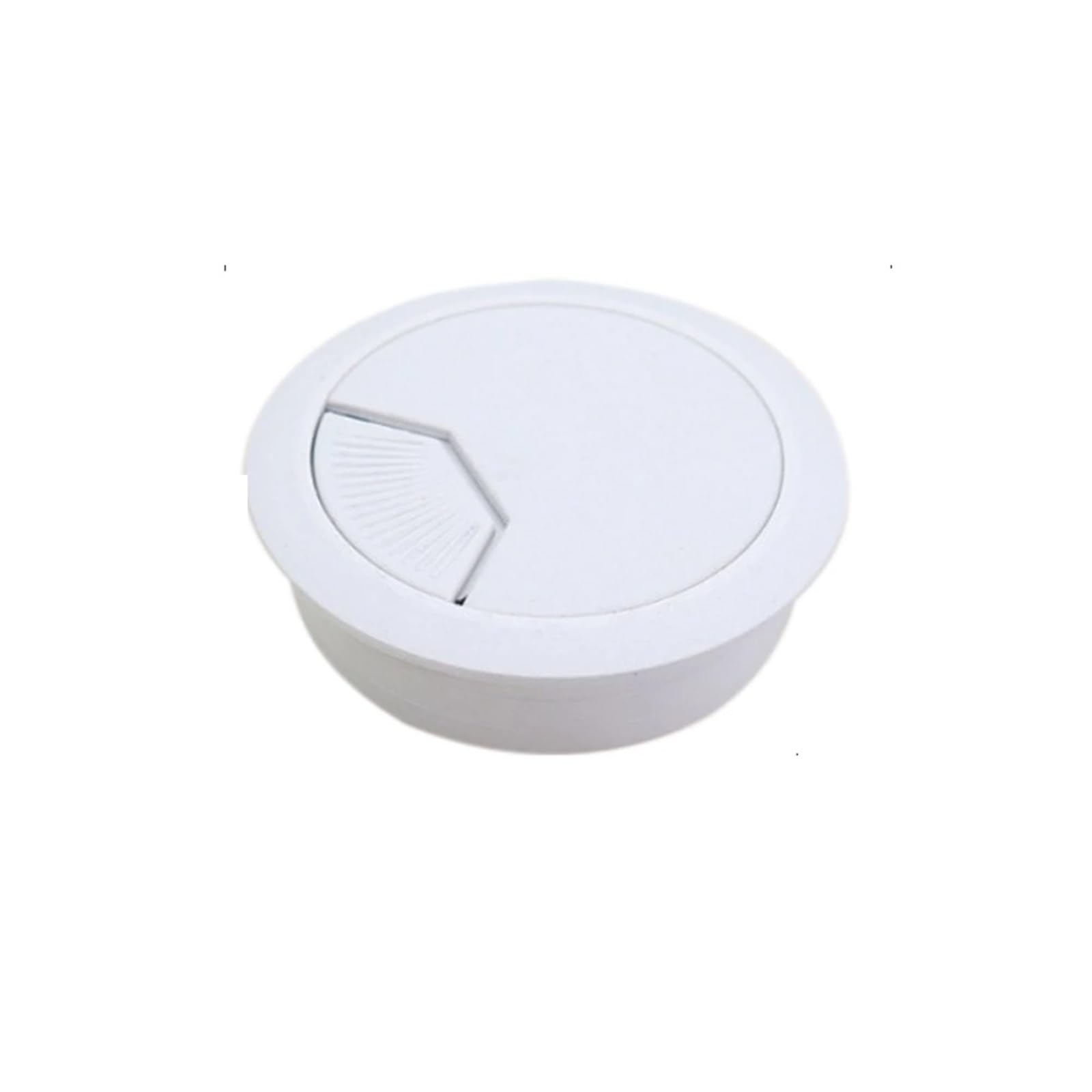 Ghhzml White-50Mm Cable Hole Cover 1Pcs Desk Grommet 50Mm White Black, Hole Covers, Round Computer Desktop Grommets(White-50Mm)