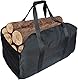 Dongawin Premium Kaminholztasche, aus Polyester, tragbarer Feuerholzkorb, Faltbare Kamintasche，Wasserdichte Kamintasche (Schwarz), (YD-0829)