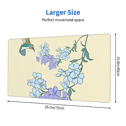 Tapis de souris extra large orchidées pour grand bureau informatique