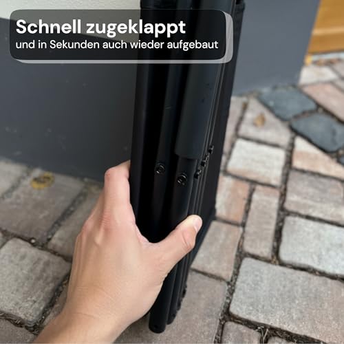 CANISPHERE Hundetreppe Auto Klappbar - Faltbare Einstiegshilfe für Kleine bis Große Hunde - Höhenverstellbare Hunderampe & Hundeleiter Auto - rutschfest & Gelenkschonend - Ideal für PKW & SUV