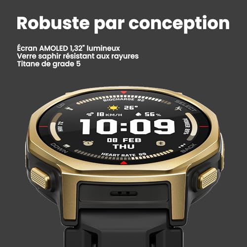 Amazfit T Rex 3 Pro GPS Boitier doré de 44 mm et bracelet Neuf - vue 6