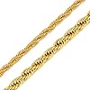 Richsteel Twist Chain Necklace For Men, 6MM Wide, 24Inch(61CM) Length, Gift For Girls, 18K Gold Plated Stainless Steel Rapper Chain Men Jewelry Twister Rope Necklace (Gift Packaging), RN20114K-6-24 #4