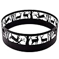 Kapler Fire Ring,36 Inch Fire Pit Ring with Deer Wolf Wildness 360° Carving ?Heavy-Duty and Portable Fire Ring for Outdoor Camping Picnic Bonfire Beaches Park Patio Backyard Many Years Used