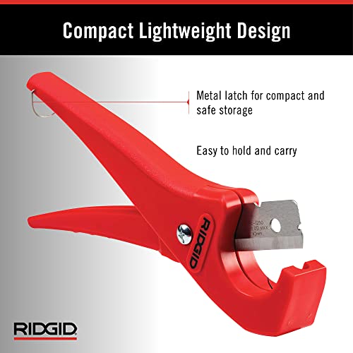 Image of RIDGID 23488 Model PC-1250 Single Stroke Plastic Pipe and Tubing Cutter, 1 /8-inch to 1-5 /8-inch Pipe Cutter (Pack of 6)