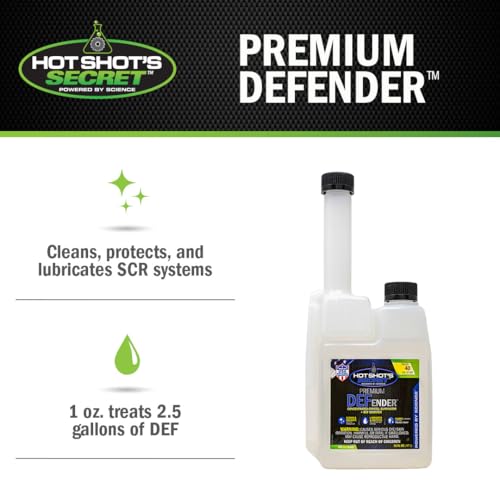 Image of Hot Shot's Secret Premium DEFender DEF Booster Additive 16 oz - Diesel DEF Treatment for Diesel Exhaust Fluid, Cleans and Prevents Crystal Build-Up