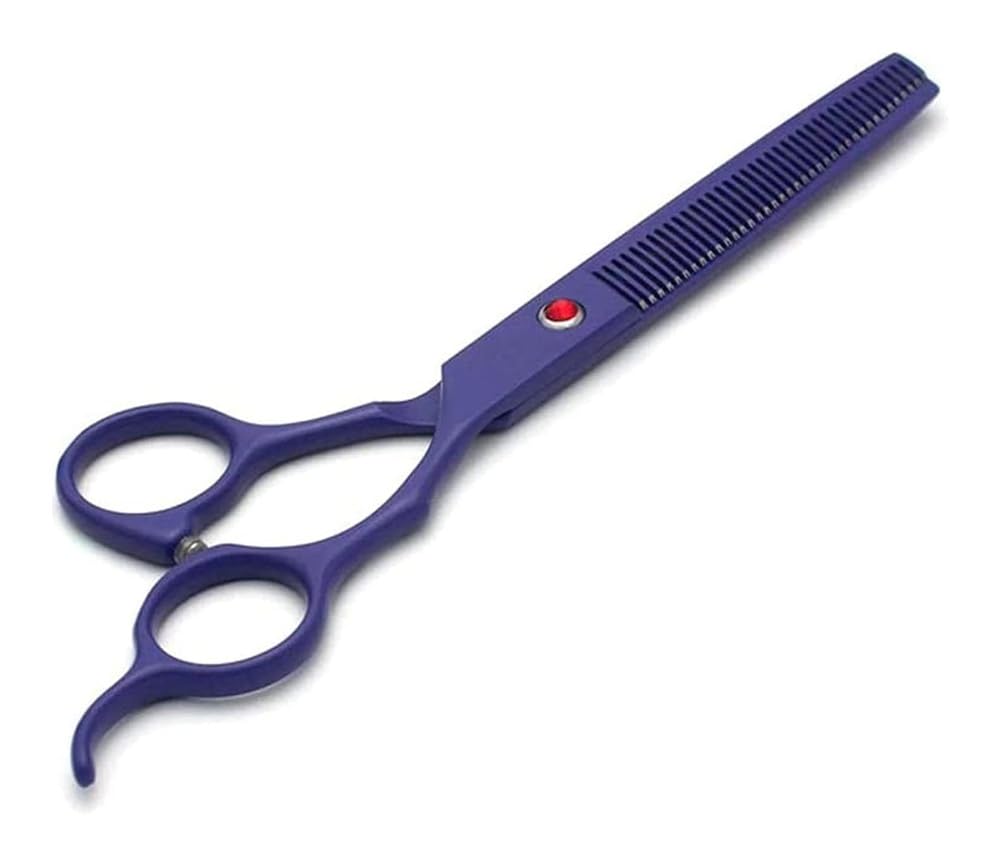 Ciseaux de toilettage, Ciseaux courbés, Ensemble de ciseaux de beauté, adaptés à la coupe des poils des animaux de compagnie(Purple)