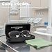 Lumirio 0.75mmpb X-Ray Lead Glasses, Eye Safety Glasses with Side Shields, Lightweight Lab Dental Glasses with Storage Case Cleaning Cloth Eyeglass Strap for Eye Protection (Black Frame)