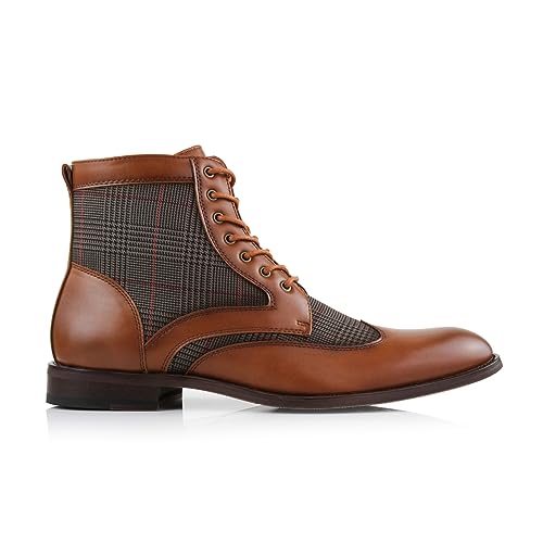 Ferro Aldo Gideon MFA806087 Men's Wing-Tip Plaid Dress Boots2
