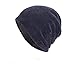 BENHAI Cappello in Peluche da Uomo Invernale Cappello in Velluto A Coste Cappello Lavorato A Maglia Sport all'Aria Aperta Cappello Caldo Ispessito Taglia Media藏青